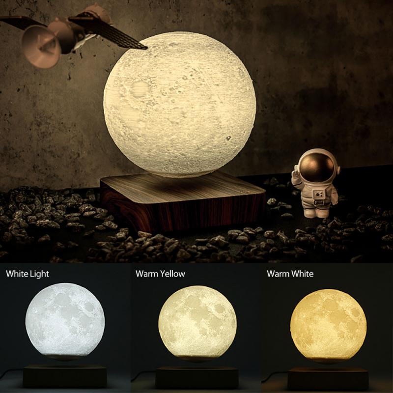 Novelty 3D Magnetic Levitation Moon Lamp Moon Floating Lamp - H&A Outlet