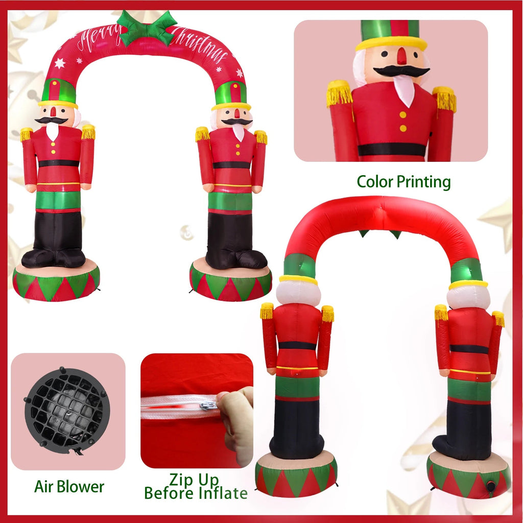 OurWarm 8FT Christmas Inflatables Outdoor Decorations,Giant Nutcracker - H&A Outlet