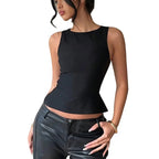 Peek - a - Bow Sleeveless Slim Fit Top - H&A Outlet