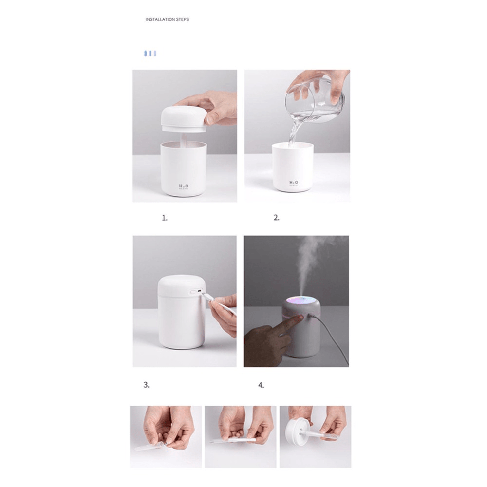 Portable Air Humidifier Aroma Essential Oil Diffuser for Car Home - H&A Outlet