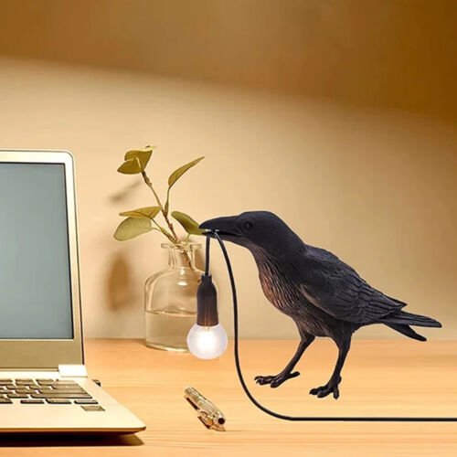 Raven Desk Lamp Halloween Decoration Crow Light for Halloween Decor - H&A Outlet