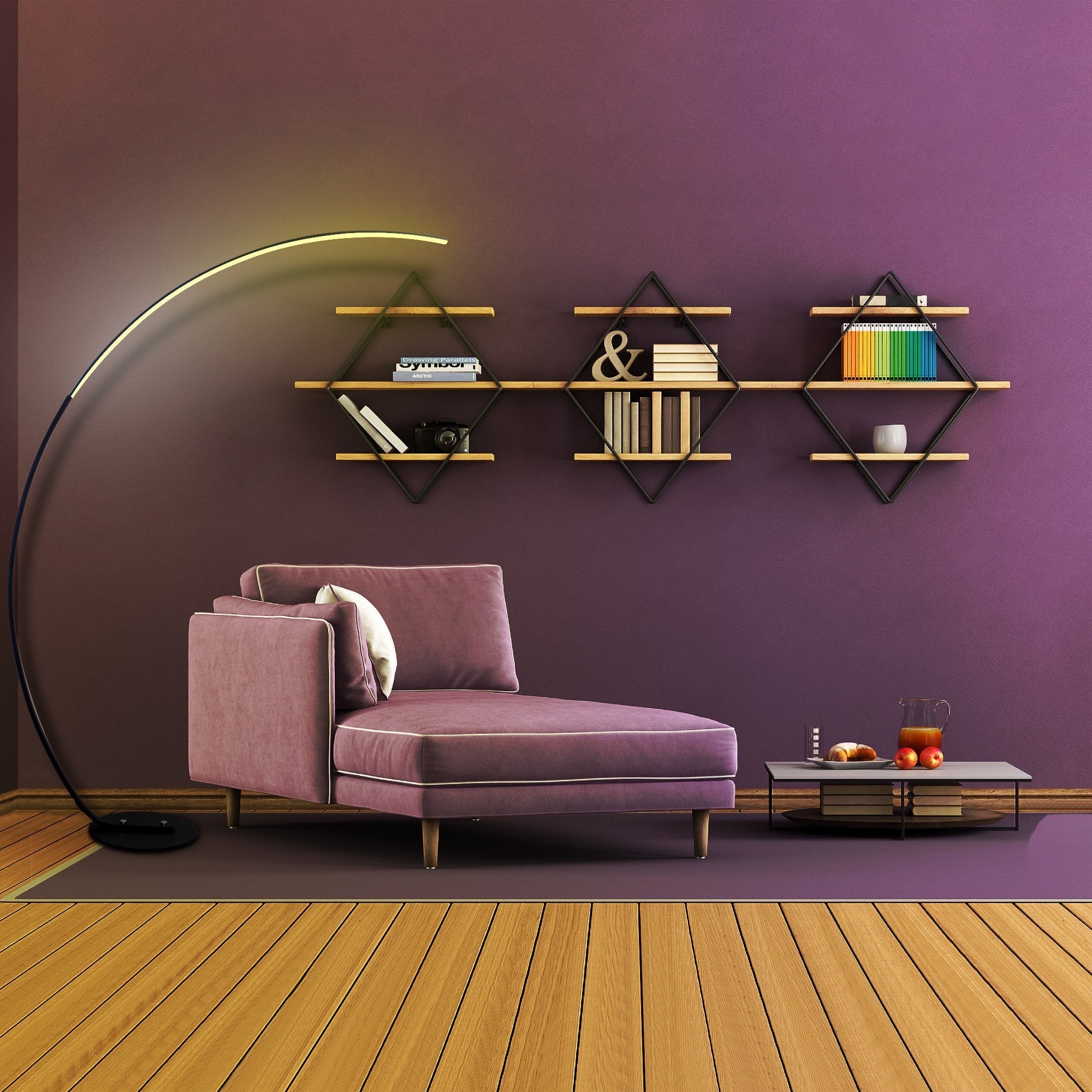 RGBW Modern Curve Floor Lamp | New Version - H&A Outlet