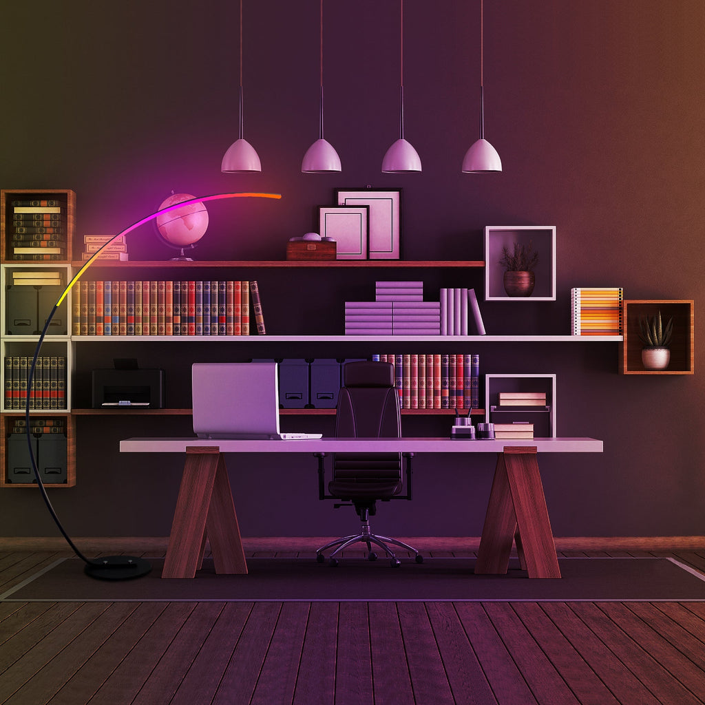 RGBW Modern Curve Floor Lamp | New Version - H&A Outlet