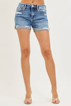 RISEN Mid Rise Cuffed Shorts - H&A Outlet