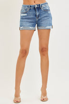 RISEN Mid Rise Cuffed Shorts - H&A Outlet