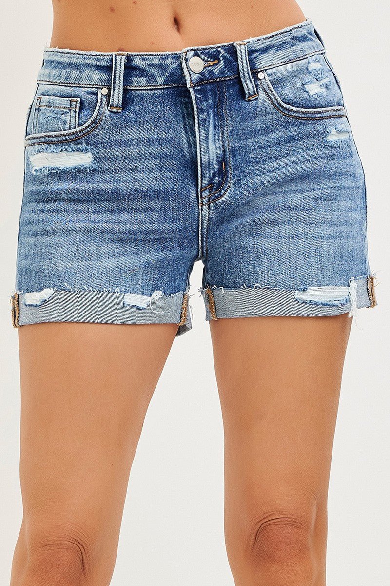 RISEN Mid Rise Cuffed Shorts - H&A Outlet