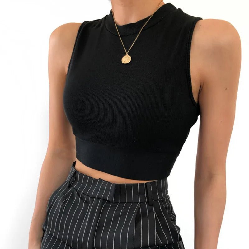 Sexy backless women tank top bandage slim crop top - H&A Outlet