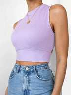 Sexy backless women tank top bandage slim crop top - H&A Outlet