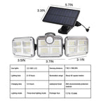 Solar Sensor Light 122 LED 3Head Outdoor Spotlight with 3 Modes - H&A Outlet