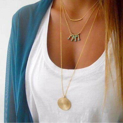 Turquoise Multilayer Necklace - H&A Outlet