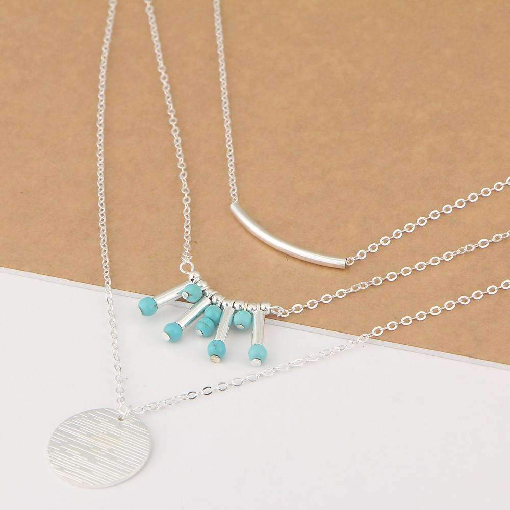 Turquoise Multilayer Necklace - H&A Outlet
