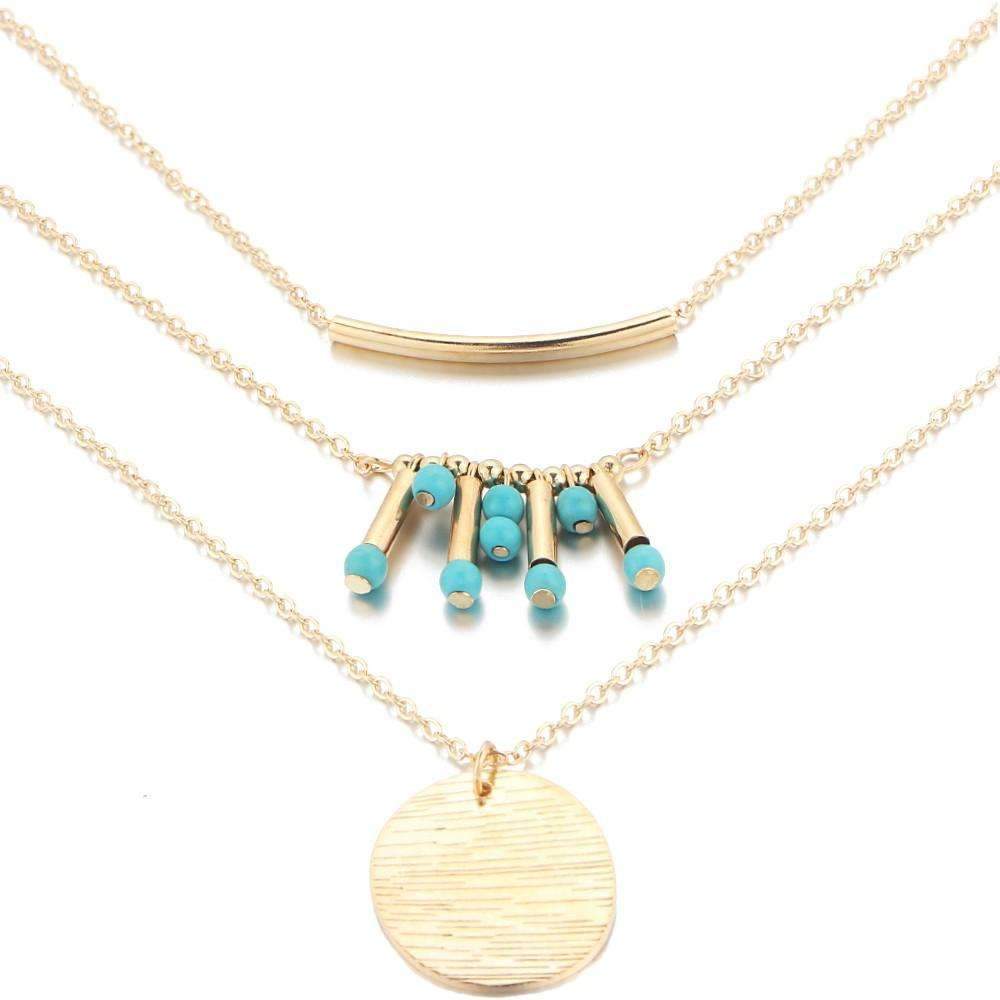 Turquoise Multilayer Necklace - H&A Outlet