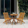vidaXL 3 Piece Patio Dining Set Solid Wood Teak - H&A Outlet