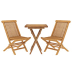 vidaXL 3 Piece Patio Dining Set Solid Wood Teak - H&A Outlet