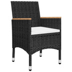 vidaXL 5 Piece Patio Dining Set Black - H&A Outlet