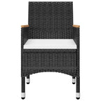 vidaXL 5 Piece Patio Dining Set Black - H&A Outlet