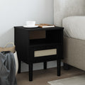 vidaXL Bedside Cabinet Furniture for Bedroom SENJA Rattan Look Solid Wood Pine - H&A Outlet