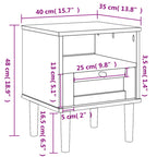 vidaXL Bedside Cabinet Furniture for Bedroom SENJA Rattan Look Solid Wood Pine - H&A Outlet