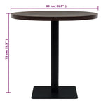 vidaXL Bistro Table Kitchen Bar Table Dining Room Table MDF and Steel Round - H&A Outlet