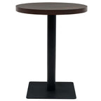 vidaXL Bistro Table Kitchen Bar Table Dining Room Table MDF and Steel Round - H&A Outlet