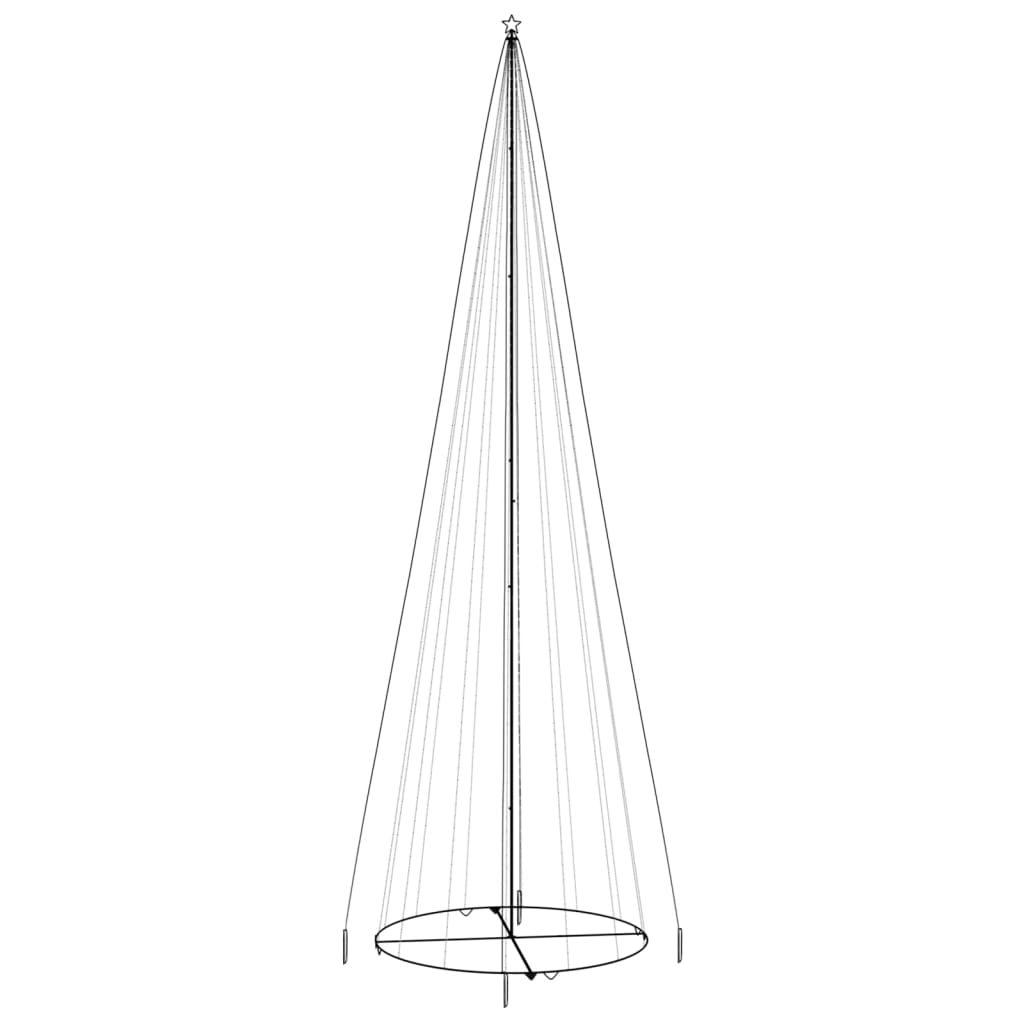 vidaXL Christmas Cone Tree Decoration Artificial Christmas Tree with LEDs - H&A Outlet
