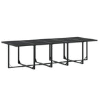 vidaXL Patio Dining Set Table and Chair Garden Outdoor Furniture Black Textilene - H&A Outlet