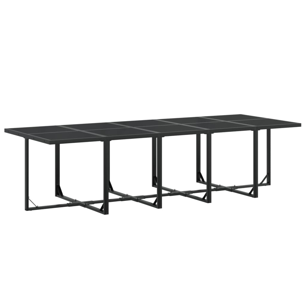 vidaXL Patio Dining Set Table and Chair Garden Outdoor Furniture Black Textilene - H&A Outlet