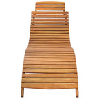 vidaXL Patio Sun Lounger with Cushion Solid Acacia Wood - H&A Outlet