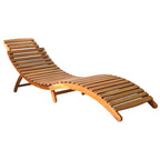 vidaXL Patio Sun Lounger with Cushion Solid Acacia Wood - H&A Outlet