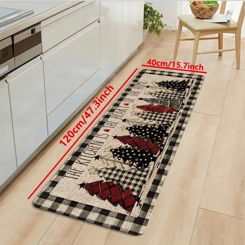 VIKAMA Christmas Tree Theme Rug, Soft Non - Slip Home Decor, Entrance - H&A Outlet