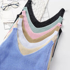 Wholesale Women's Casual Simple Style Solid Color Bright Line Tank Tops - H&A Outlet