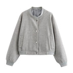 Women's Bomber Jacket Coats Cropped Jacket - H&A Outlet