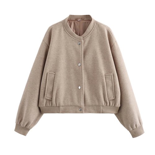 Women's Bomber Jacket Coats Cropped Jacket - H&A Outlet