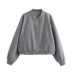 Women's Bomber Jacket Coats Cropped Jacket - H&A Outlet