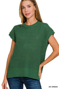 Zenana Oversized Crew Neck Sweater - H&A Outlet