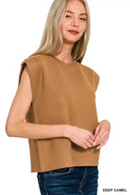 Zenana Round Neck Viscose Sweater Vest - H&A Outlet